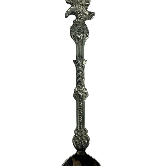 Vintage 1987 Blue Delft Collectible Spoon Eagle & "Land Of The Free" Inscription - Picture 4 of 7